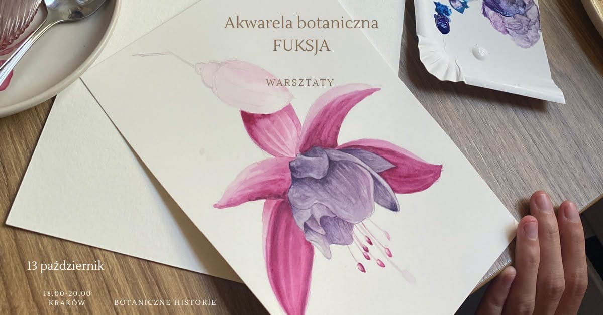 Warsztaty akwareli botanicznej pastelowe kwiaty